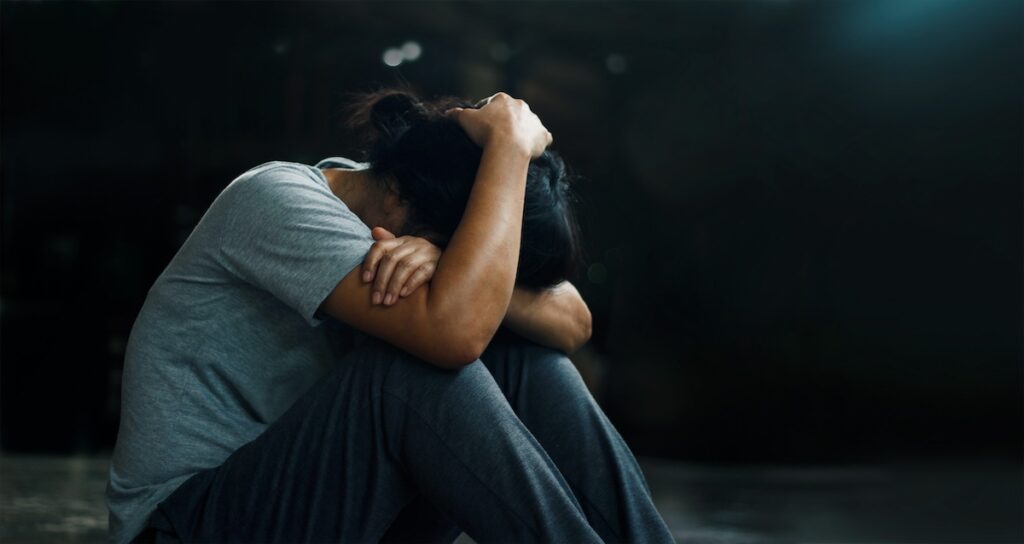 Woman with PTSD