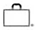 Blank suitcase icon