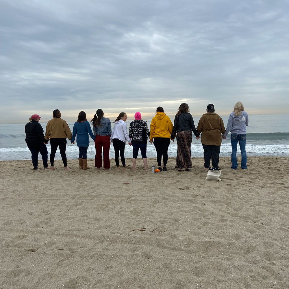 women at the beach