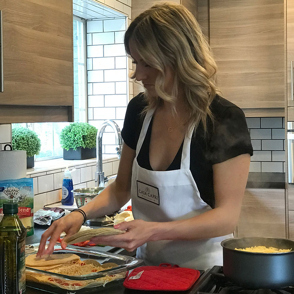 woman preparing a meal