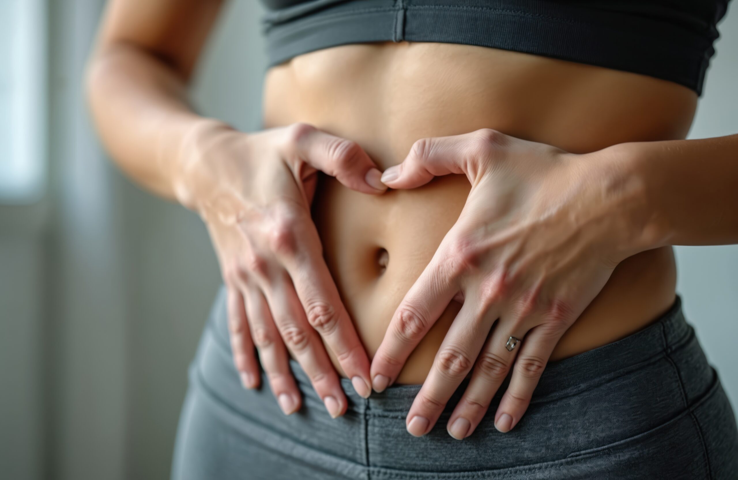 Hands-forming-a-heart-over-the-abdomen-symbolizing-gut-health