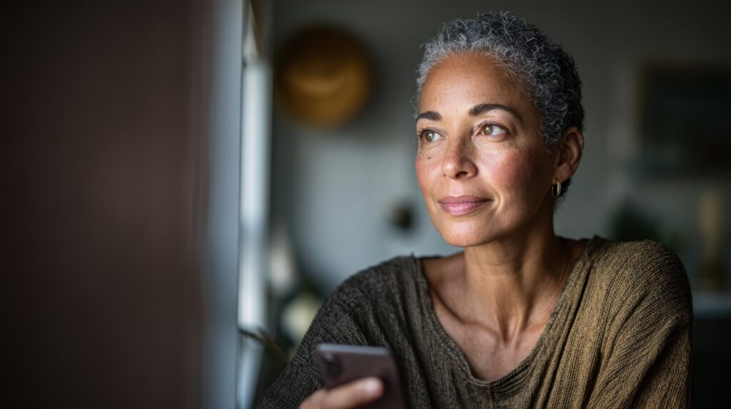 a-woman-thinking-about-how-the-counseling-has-helped-her-with-her-alcohol-issues