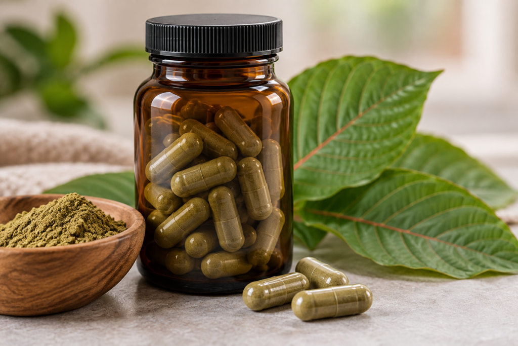 A bottle of kratom